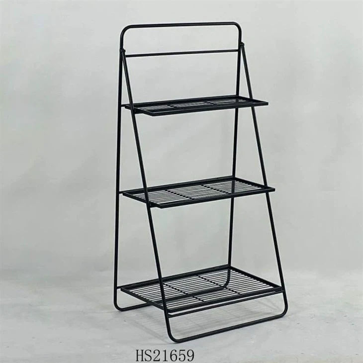 Black Metal Plant Stand Outdoor